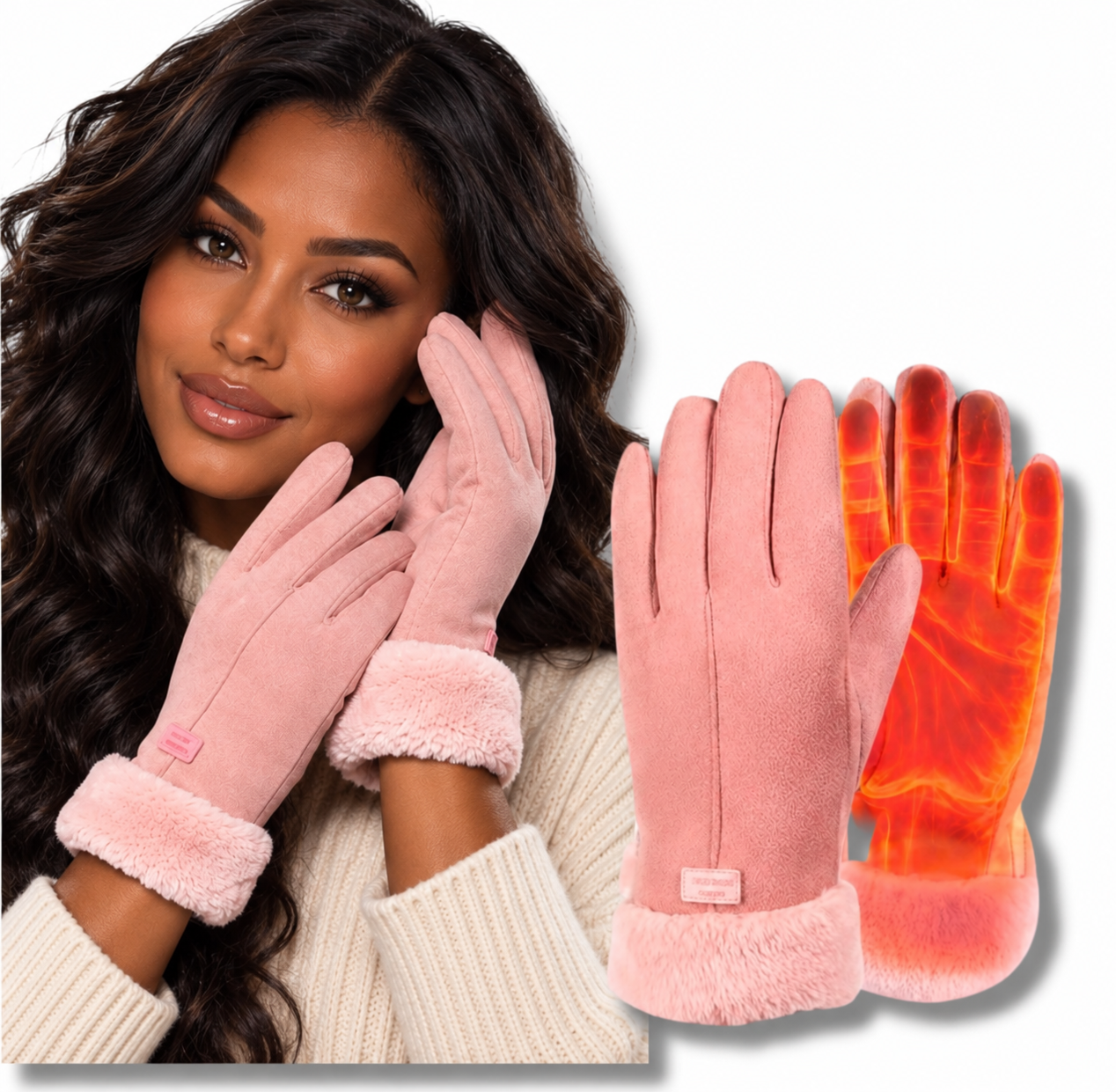 Verwarmde handschoenen met touchscreen flex